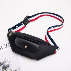 Women Casual PU Leather Waist Packs Chest Pack Shoulder Messenger Bags