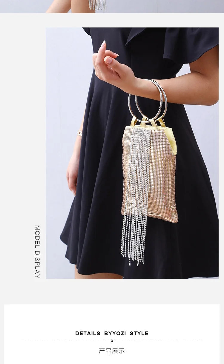 Eur. & Am. Diamond Tassel Dinner Handbag - Direct Manufacturer