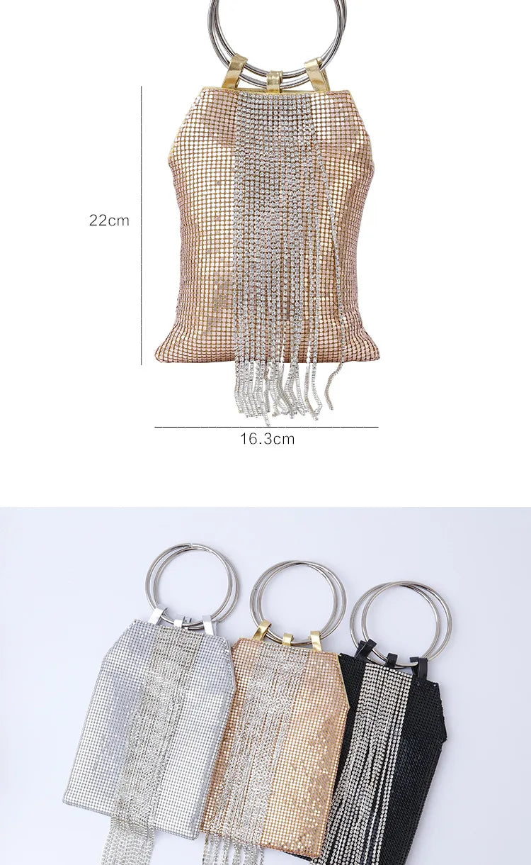 Eur. & Am. Diamond Tassel Dinner Handbag - Direct Manufacturer