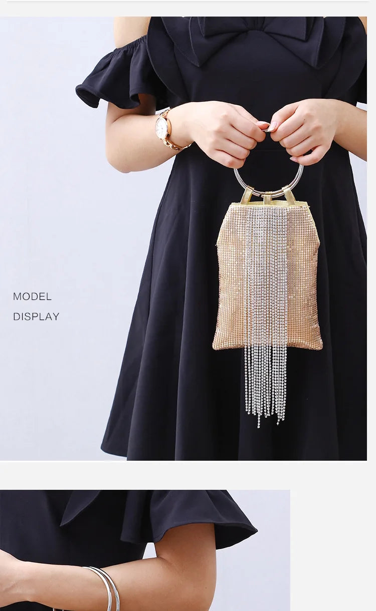 Eur. & Am. Diamond Tassel Dinner Handbag - Direct Manufacturer