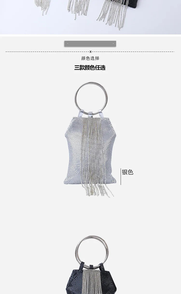 Eur. & Am. Diamond Tassel Dinner Handbag - Direct Manufacturer