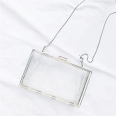 Square Clear Acrylic Dinner Bag for Women Cross Bag