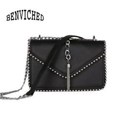 Small Square Tassel Chain Bag Single Shoulder Bag