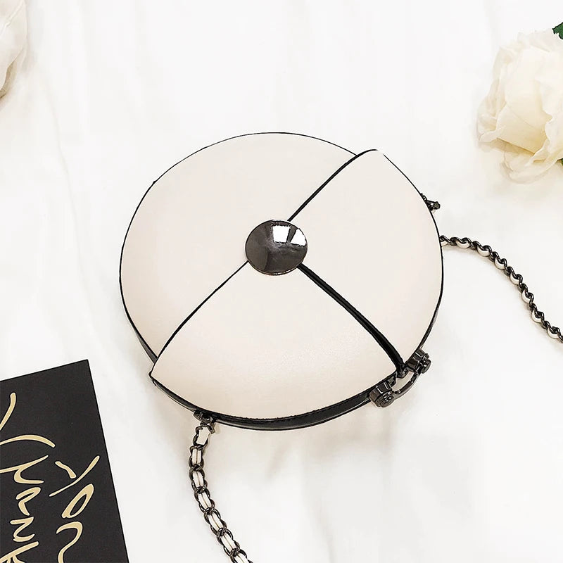 Women's Round Chain Shoulder Bag Mini Messenger Bag