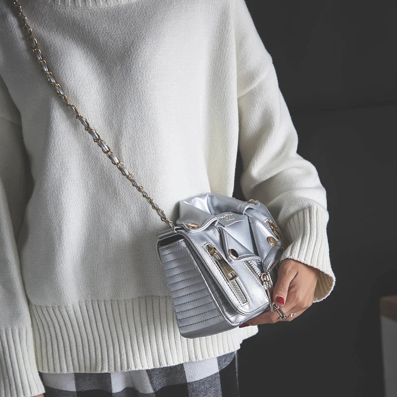 Punk Motobike Shoulder Bag Mini Crossbody Bag