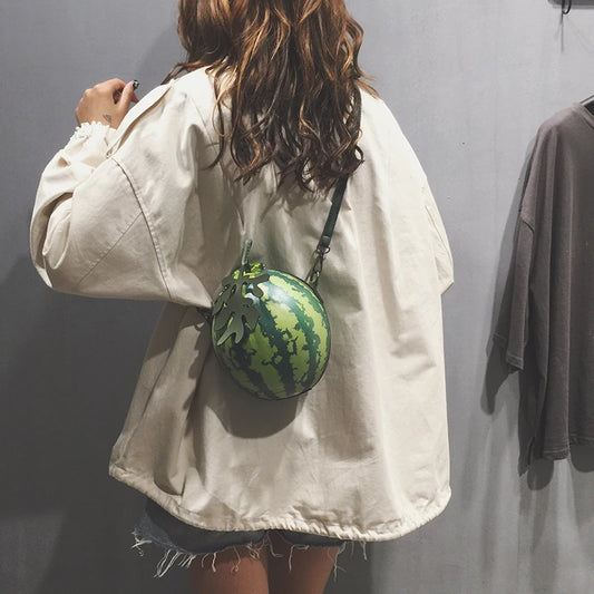 Funny Watermelon Mini Coin Purse Inclined Shoulder Bag