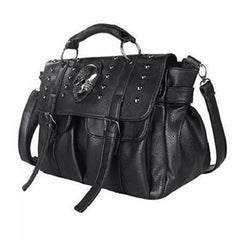 Skull Rivet Shoulder Bag Punk Lady Handbag All-Match Tote