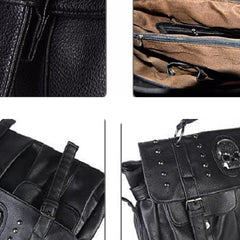 Skull Rivet Shoulder Bag Punk Lady Handbag All-Match Tote