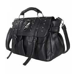 Skull Rivet Shoulder Bag Punk Lady Handbag All-Match Tote