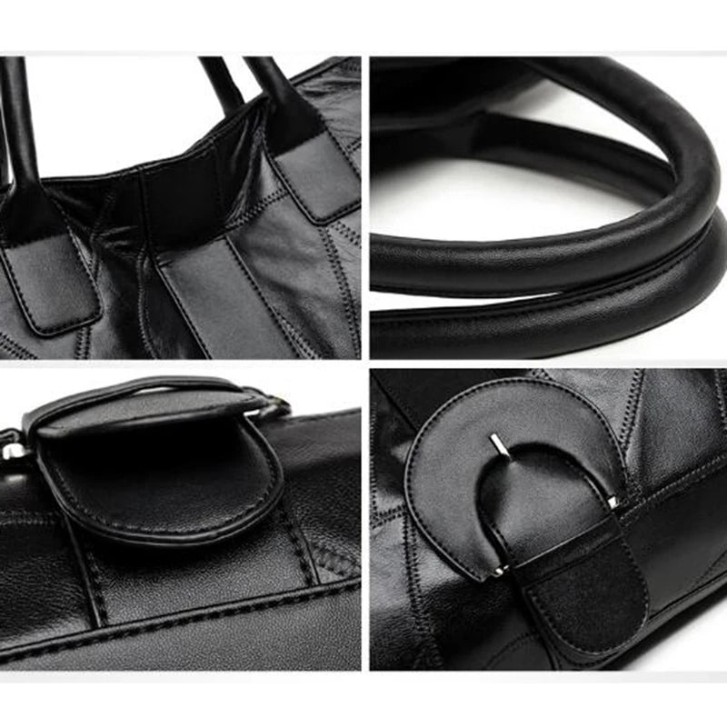 Retro Shoulder Bag 3 Pcs/Set Large-Capacity Handbag for Women