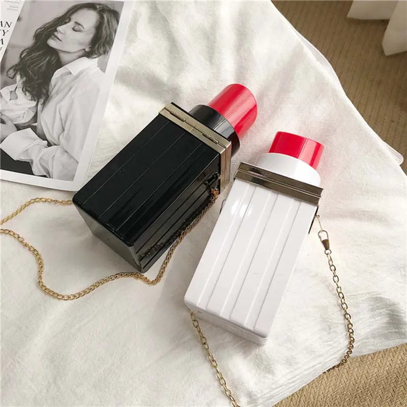 Vintage Lipstick Shape Evening Bag Wedding Party Clutch Handbag