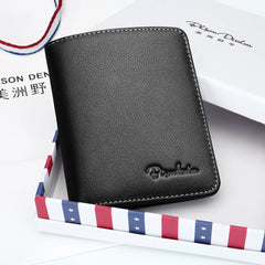 BISON DENIM men wallets leather mini pocket business casual purse