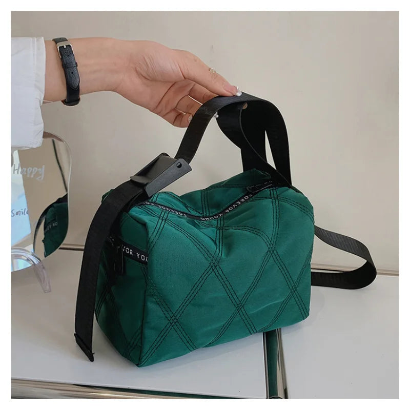 Women's Winter Shoulder Bag with Pendant