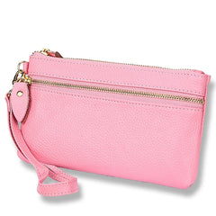 Women Leather Long Wallet Clutch Zipper Purse Soft