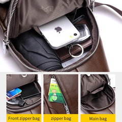 Waterproof Men's Sling Chest Bag USB Charge Shoulder Messenger