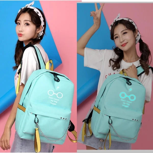 School Backpack USB Charging Canvas Student Backpack For Teenagers
