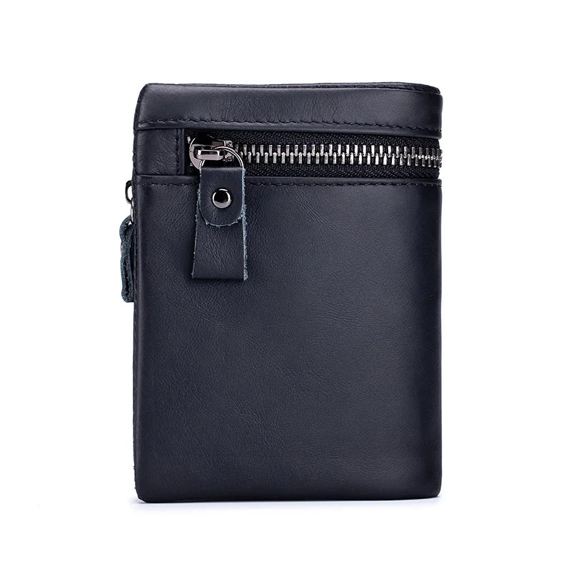 Genuine Leather Men's RFID Shielding Bi-fold Wallet