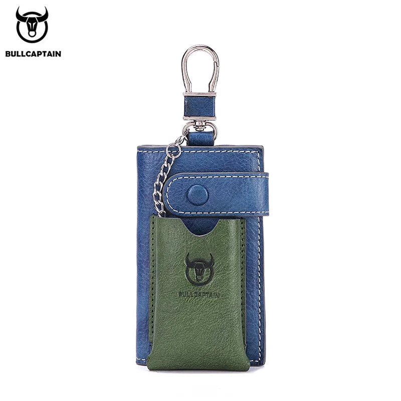Leather Men's Key Case Housekeeper Holders Car Keychain Portable