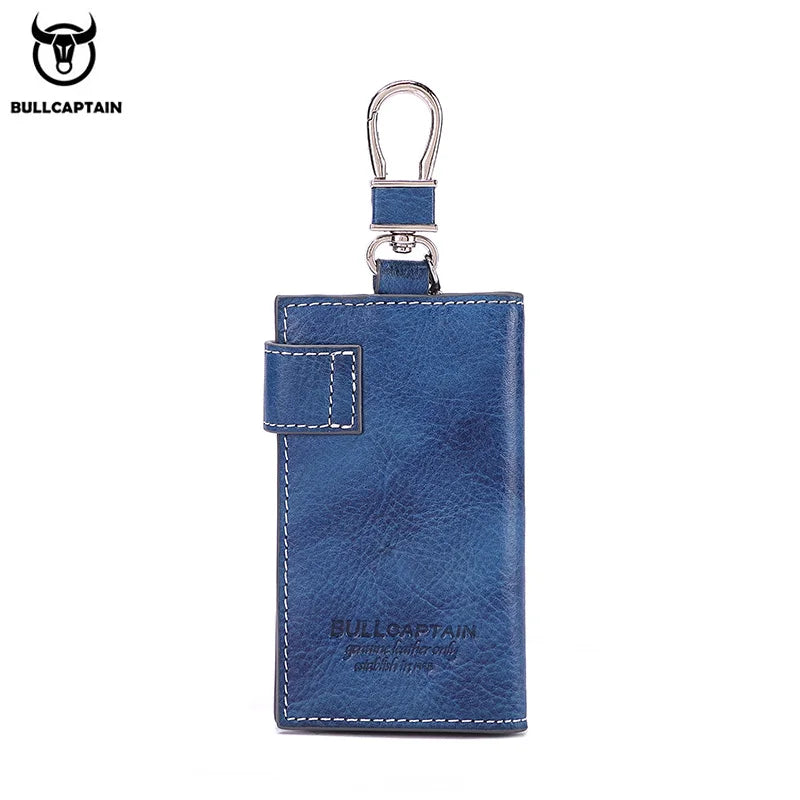 Leather Men's Key Case Housekeeper Holders Car Keychain Portable