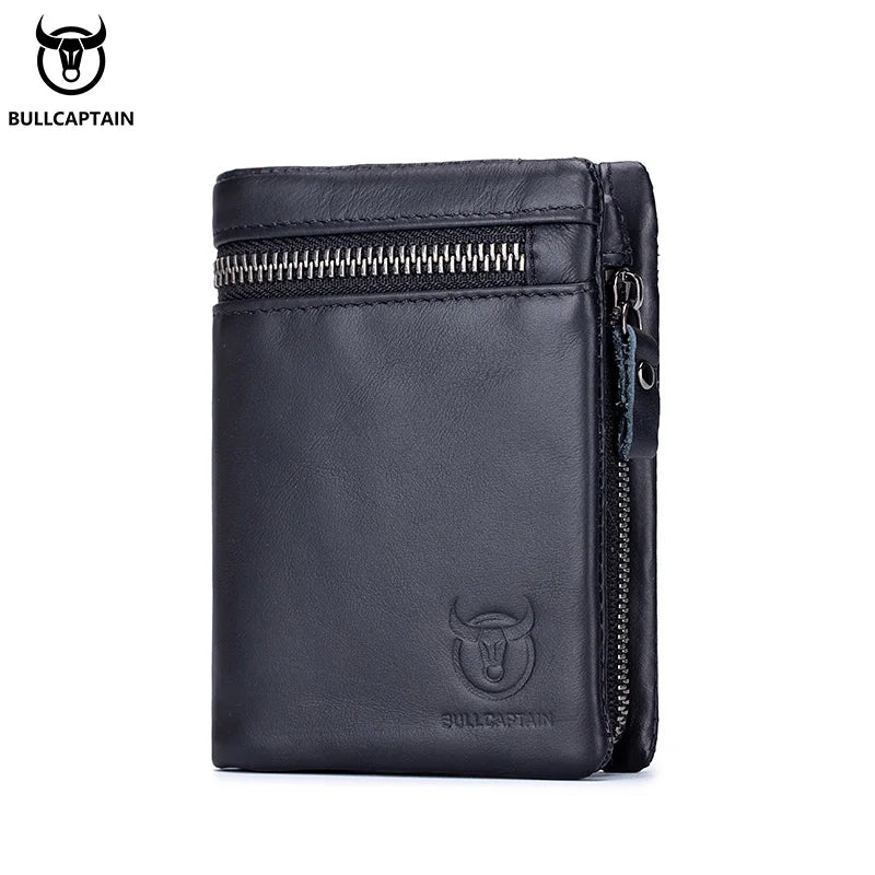Leather Men's Wallet RFID Blocking Bi-Fold Classic Style