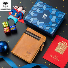 Leather Men's Wallet RFID Blocking Bi-Fold Classic Style