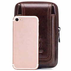 Men's Leather Cigarette Waist Bag Fanny Pack Money Phone Pocket