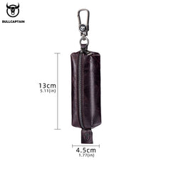Men Leather Key case Multifunctional Metal Phone Holder