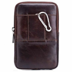 Men's Leather Belt Waist bag Small Money Phone Waist Pack