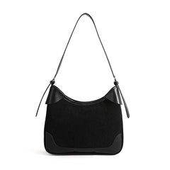Retro Solid Shoulder Bag for Women Underarm High Temperament