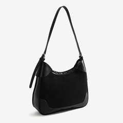 Retro Solid Shoulder Bag for Women Underarm High Temperament