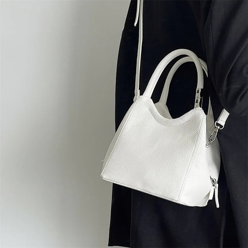 High Bucket Handbag For Women Casual Solid Shoulder Messenger Bags Female