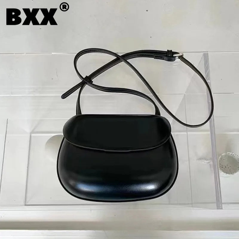 Retro PU Leather Bag Women's Versatile Solid Mobile Phone Wallet Shoulder Crossb