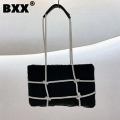 Rhinestone Chain Armpit Bag Women Large Capacity Shoulder Bags