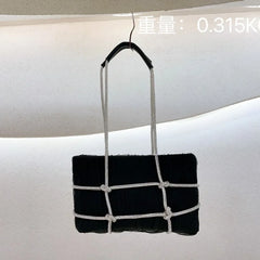 Rhinestone Chain Armpit Bag Women Large Capacity Shoulder Bags