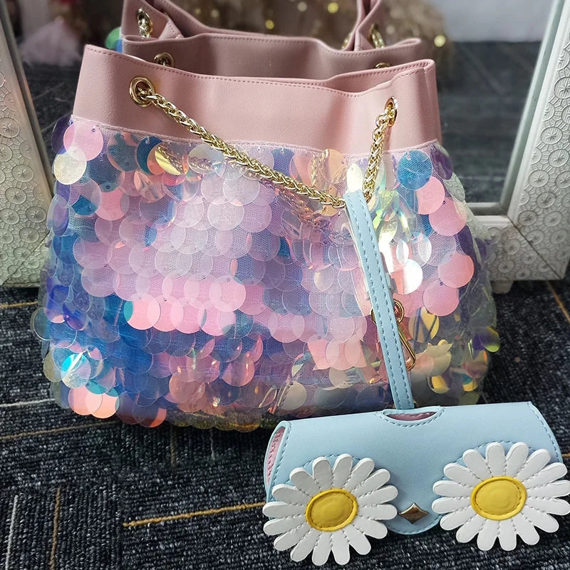 Sequin Handbag Women's Chain Shoulder Bags