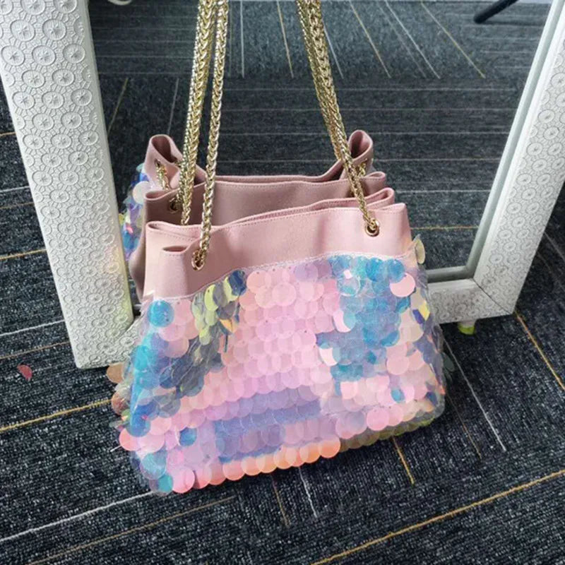 Sequin Handbag Women's Chain Shoulder Bags