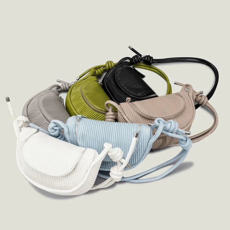 Striped Patchwork Handbag For Women Solid Shoulder Wallet 8P071