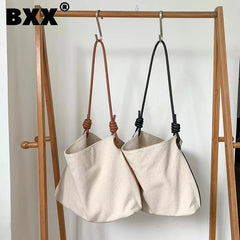Casual Canvas Tote Handbag Large Capacity Shopping Shoulder Bag