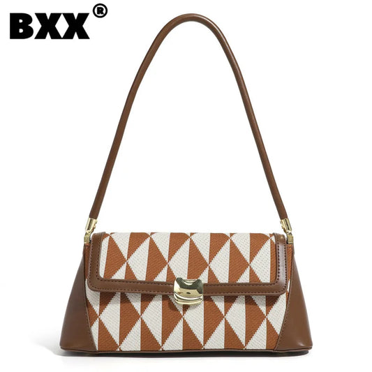 Temperament Patchwork Handbag Women's Crossbody Bag GF4825