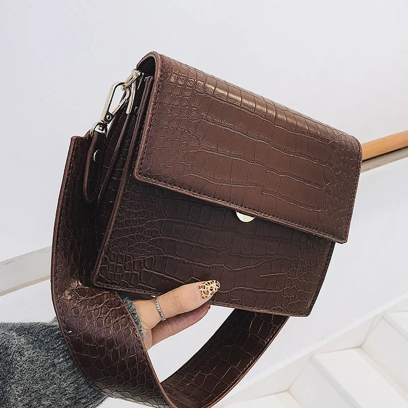 Stone Pattern Wallet Shoulder Crossbody Bag