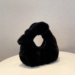 Women's Bowknot Wool Shoulder Bag 8S036