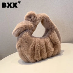 Women's Bowknot Wool Shoulder Bag 8S036