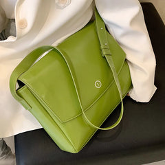 Women's Solid Leather Shoulder Crossbody Bag for Shopping 8S013
