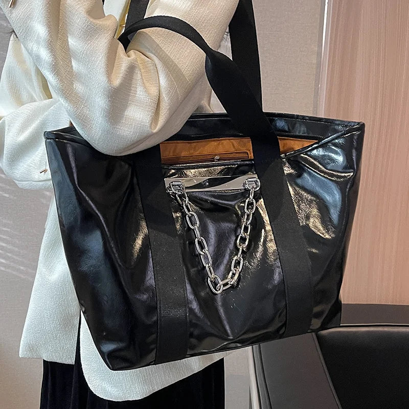 Women's PU Leather Handbags Large Capacity Tote Bags