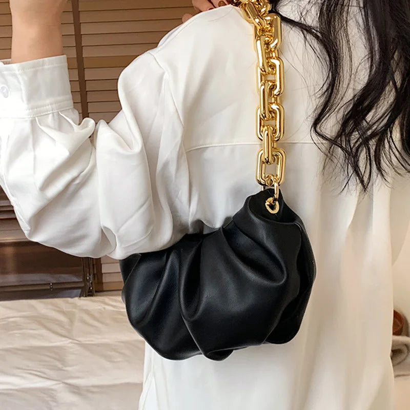 Women's Light PU Leather Chain Handbag 8S0125