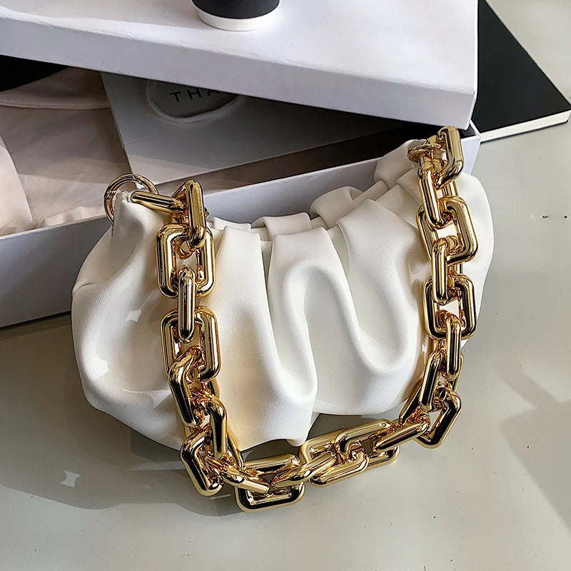 Women's Light PU Leather Chain Handbag 8S0125