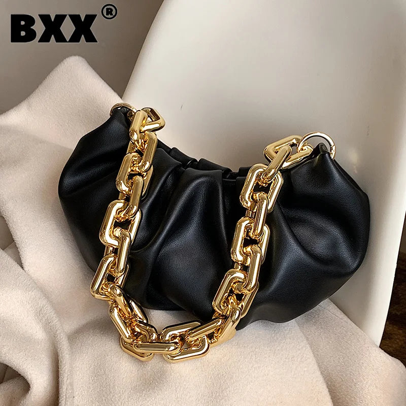 Women's Light PU Leather Chain Handbag 8S0125