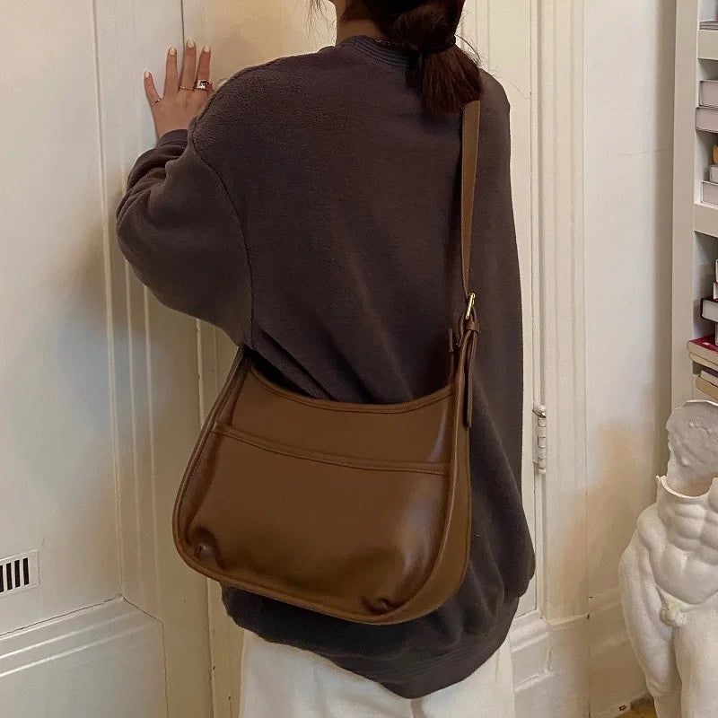 Retro Handbags For Women High Solid Shoulder Crossbody Bags