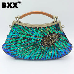 Peacock Feather Sequins Handbag Women's Shoulder Bag GF4884