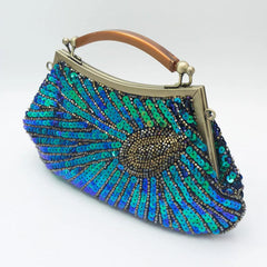 Peacock Feather Sequins Handbag Women's Shoulder Bag GF4884